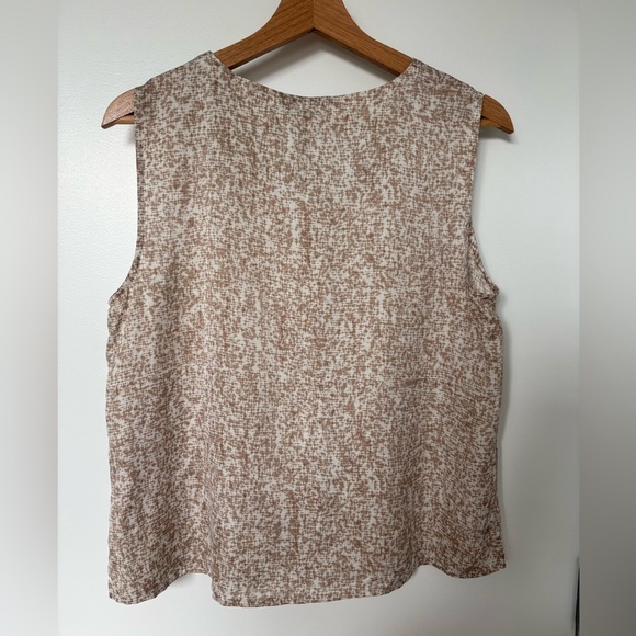 Eileen Fisher Prism Silk Blend V-Neck Top | Size Small - Picture 7 of 8